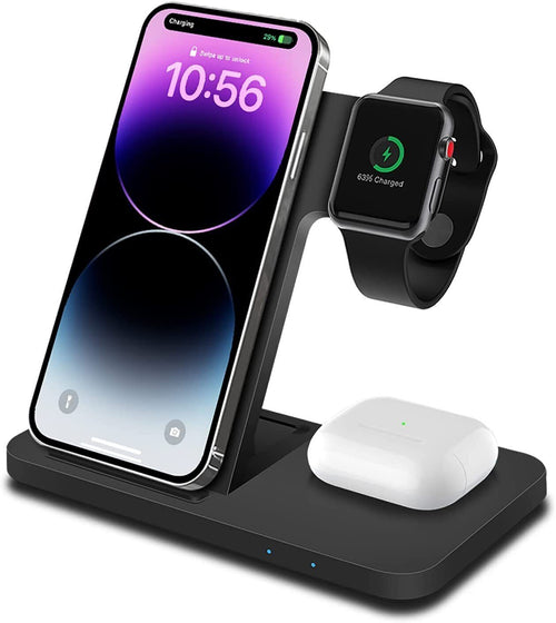 3 in 1 Wireless Charger Dock Charging Station for Apple Watch Iphone 17 16 15 14