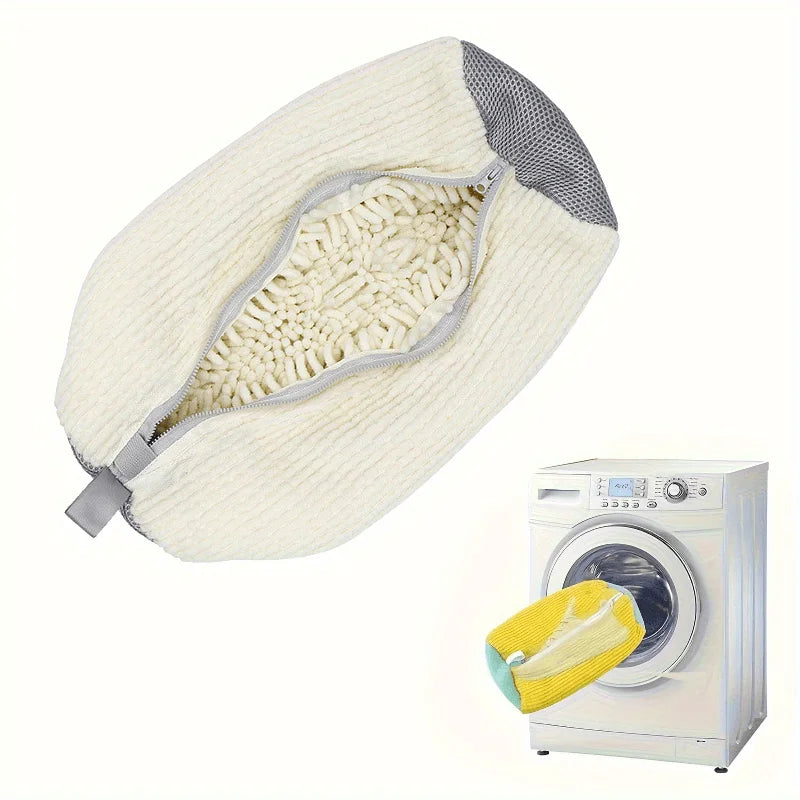 1/2PCS Washing Shoes Bag Cotton Laundry Fluffy Fibers Easily Remove Dirt Washing Bags Anti-Deformation Shoes Clothes Organizer