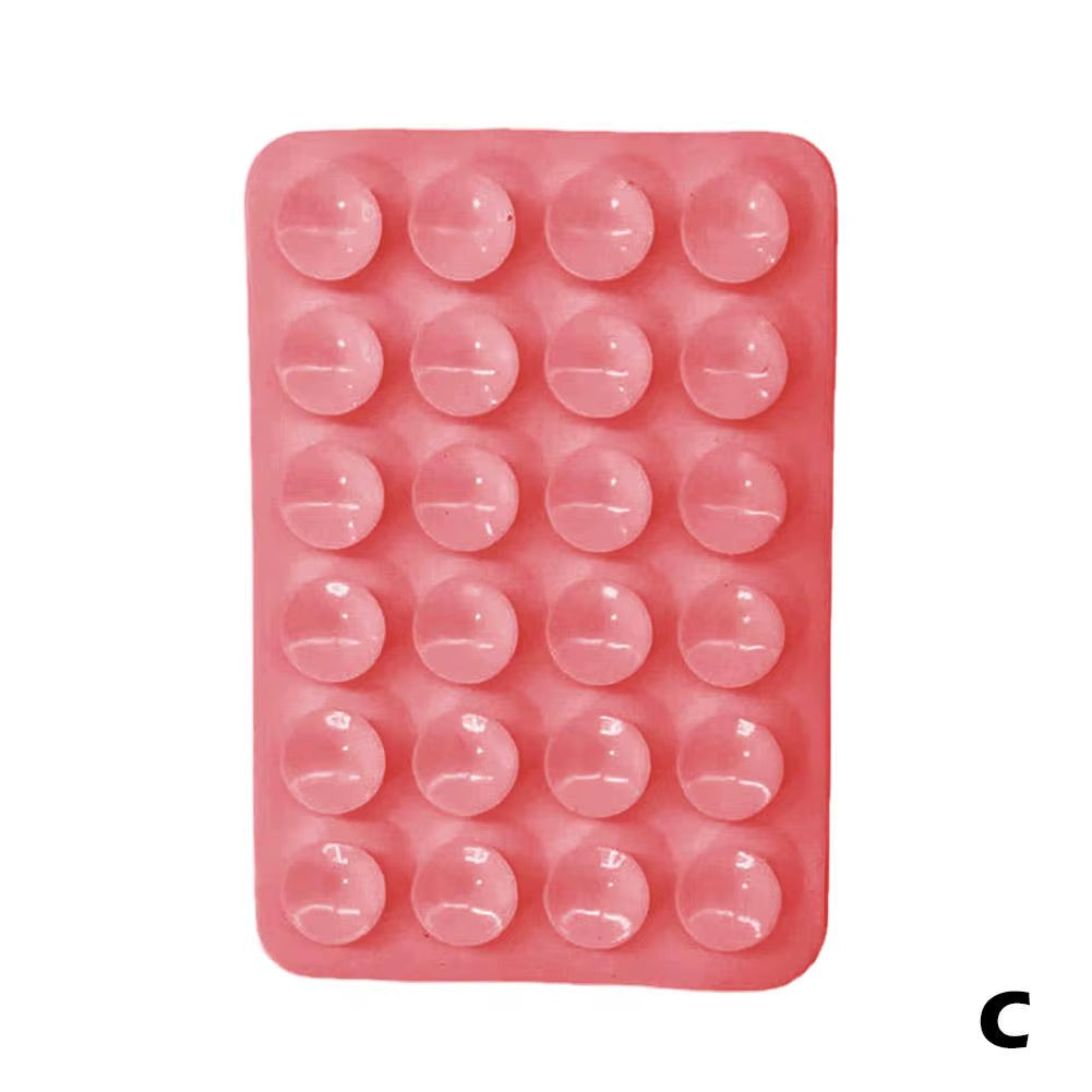 Silicone Suction Pad Back Sticker Suction Cup Phone Holder Silicone Cup Mat Smartphone Wall Stand Fixed for Glass Ceramic Tiles