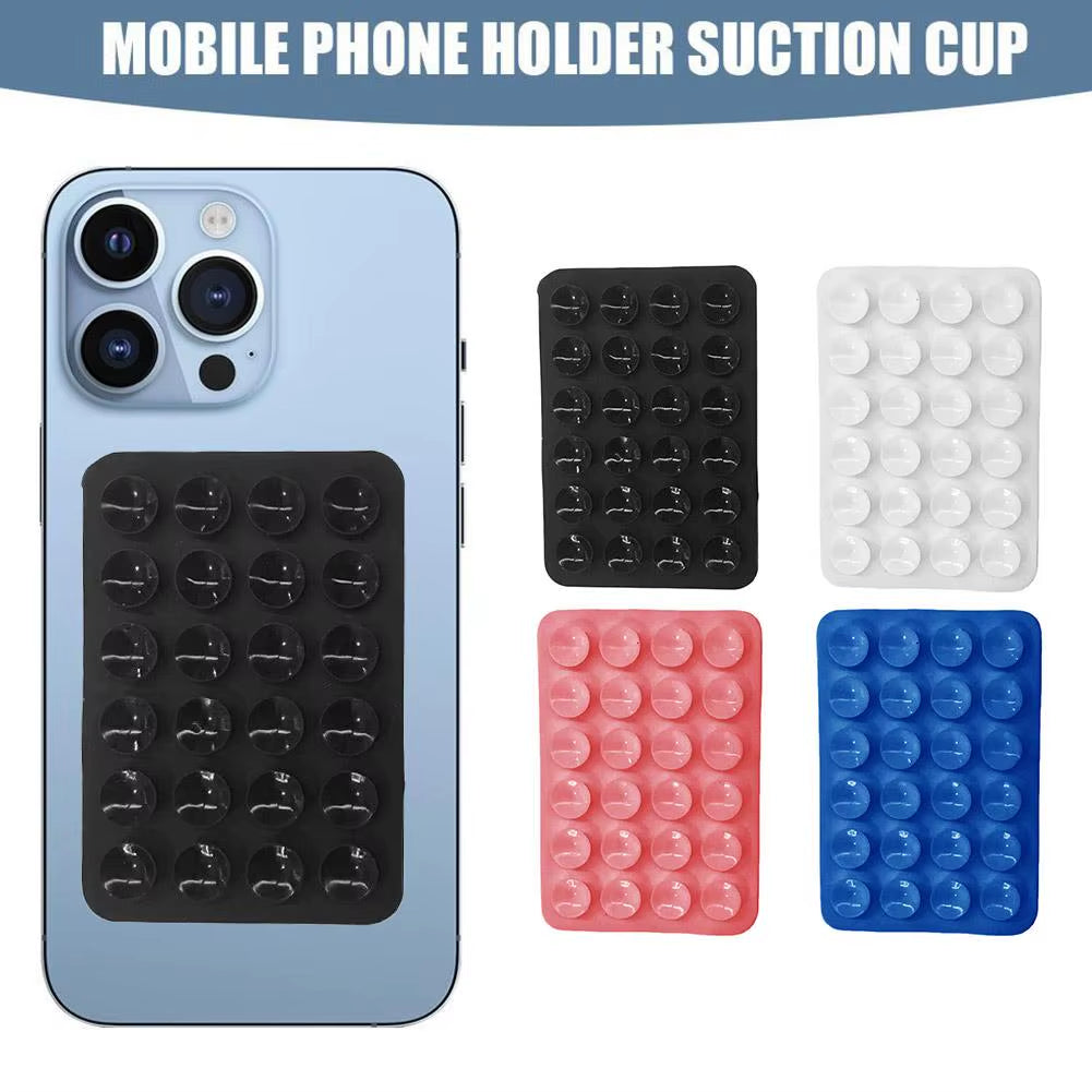 Silicone Suction Pad Back Sticker Suction Cup Phone Holder Silicone Cup Mat Smartphone Wall Stand Fixed for Glass Ceramic Tiles