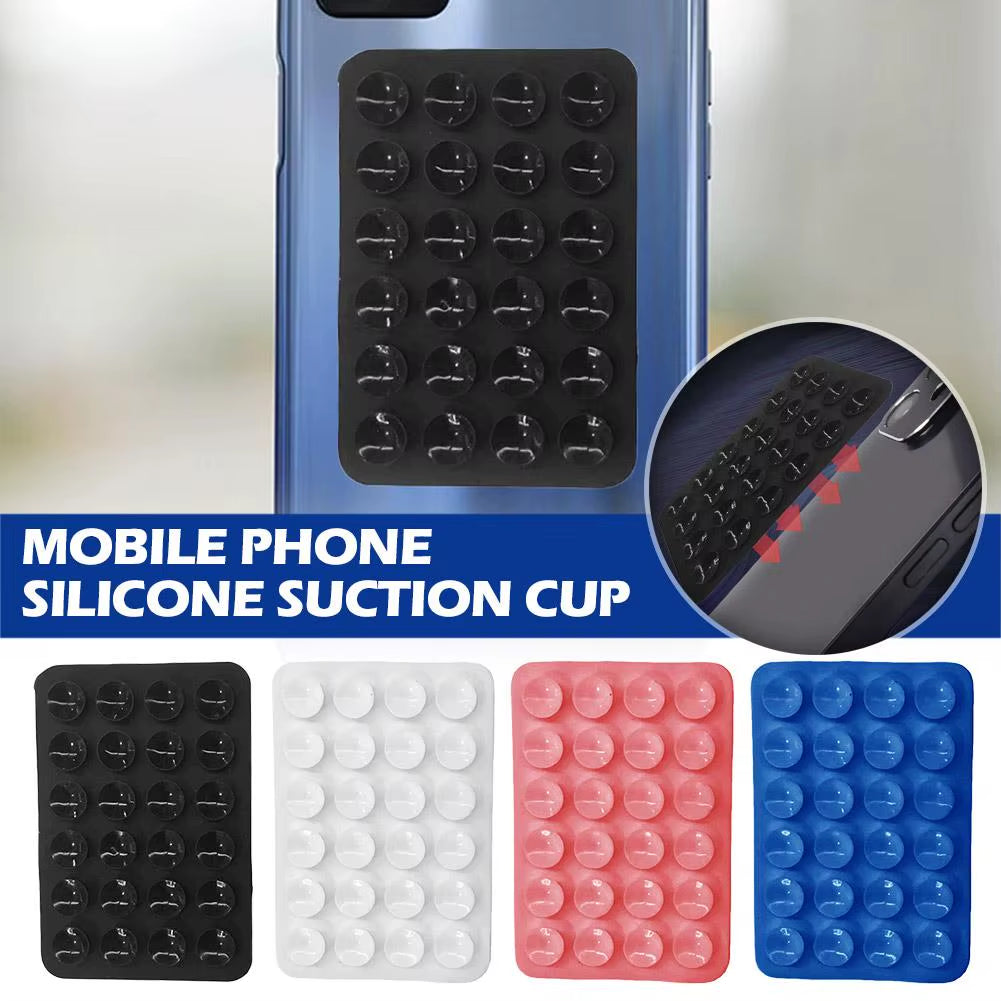 Silicone Suction Pad Back Sticker Suction Cup Phone Holder Silicone Cup Mat Smartphone Wall Stand Fixed for Glass Ceramic Tiles