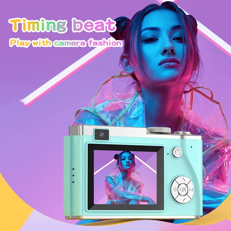 Digital Camera 4K 64MP Photography Camera Video Camcorder Rechargeable Cameras 2.4 Inch Screen Camcorder for Kid Adult Beginners