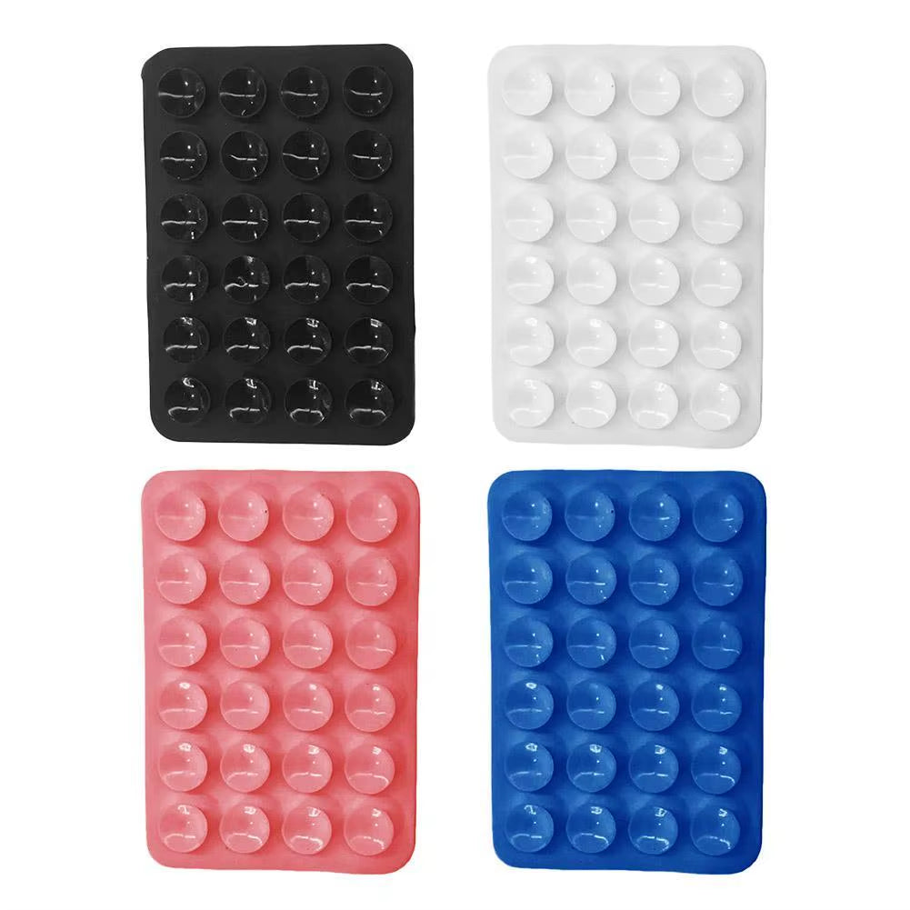 Silicone Suction Pad Back Sticker Suction Cup Phone Holder Silicone Cup Mat Smartphone Wall Stand Fixed for Glass Ceramic Tiles