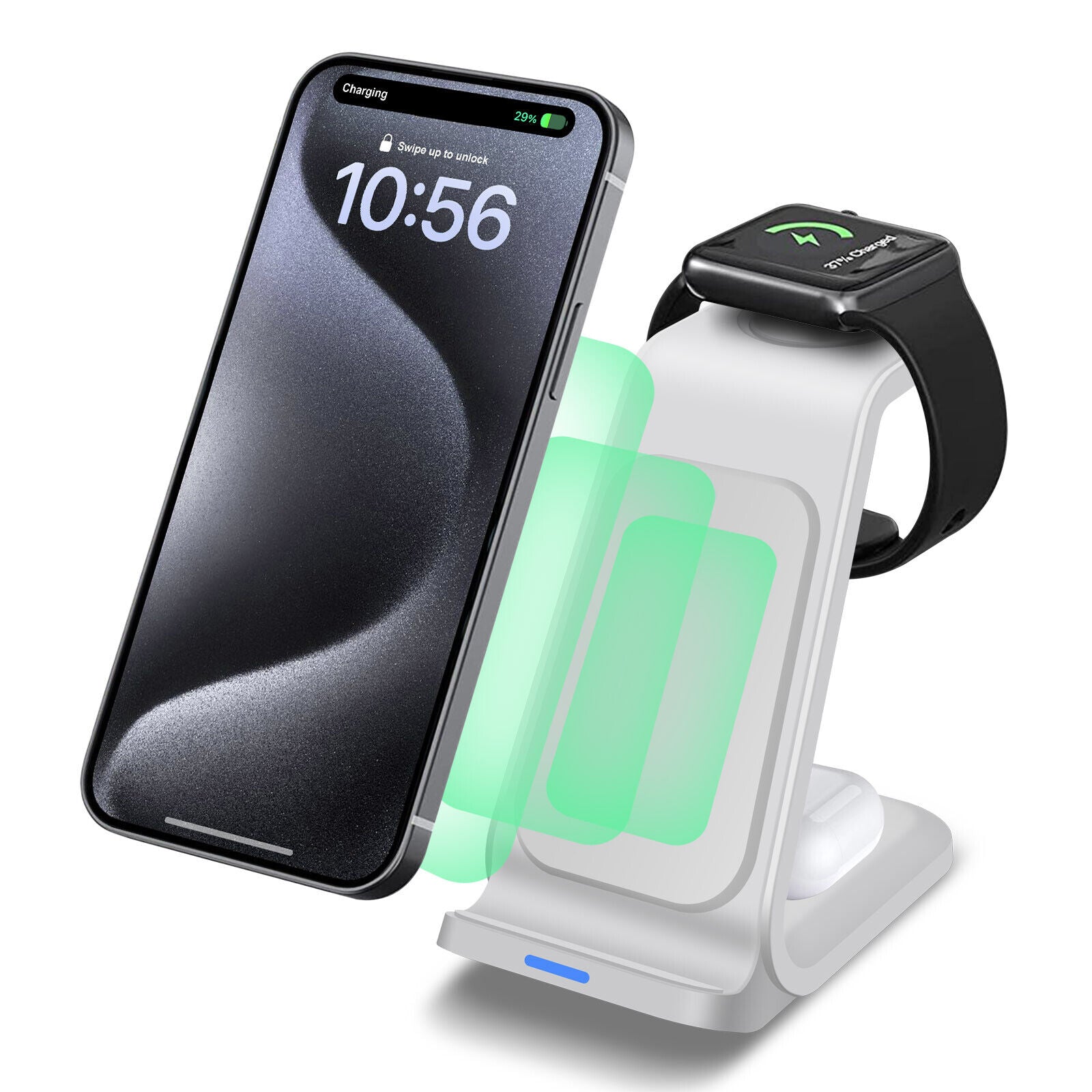 Wireless Charger Dock Charging Station 3 in 1 for Apple Watch Iphone 17 16 15 14