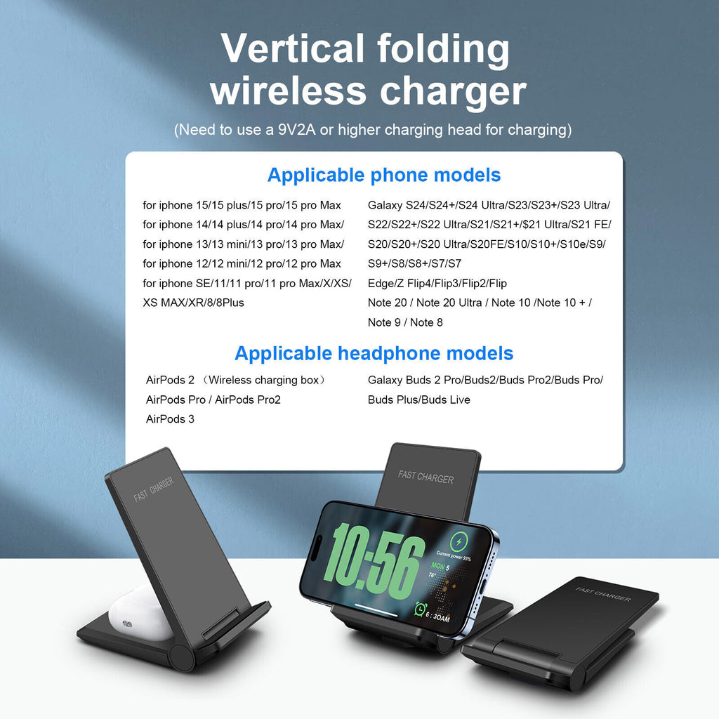 3 in 1 Wireless Charger Dock Charging Station for Apple Watch Iphone 17 16 15 14