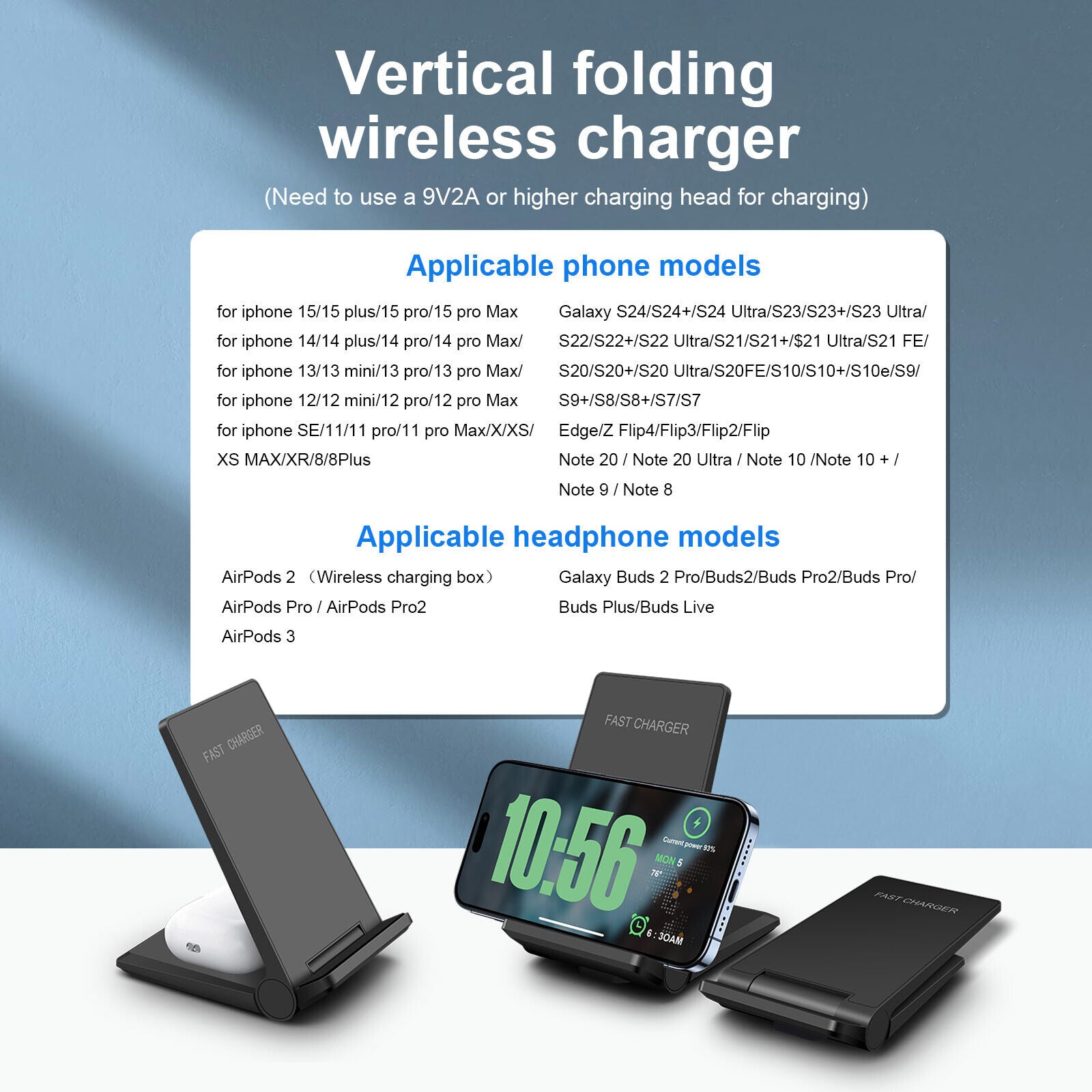 3 in 1 Wireless Charger Dock Charging Station for Apple Watch Iphone 17 16 15 14