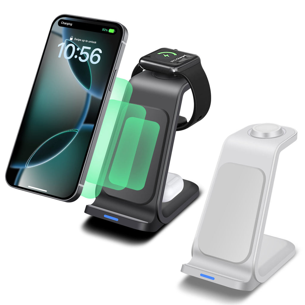 Wireless Charger Dock Charging Station 3 in 1 for Apple Watch Iphone 17 16 15 14